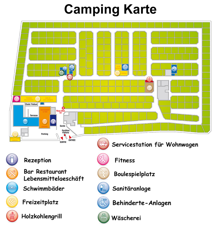  Plan du camping Abri de camargue