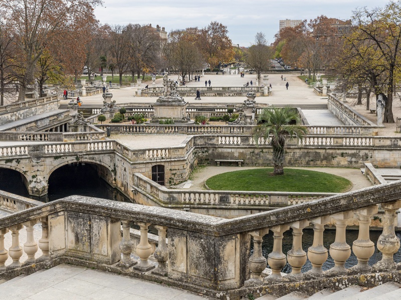 Jardin de la Fontaine, à Nîmes, Gard